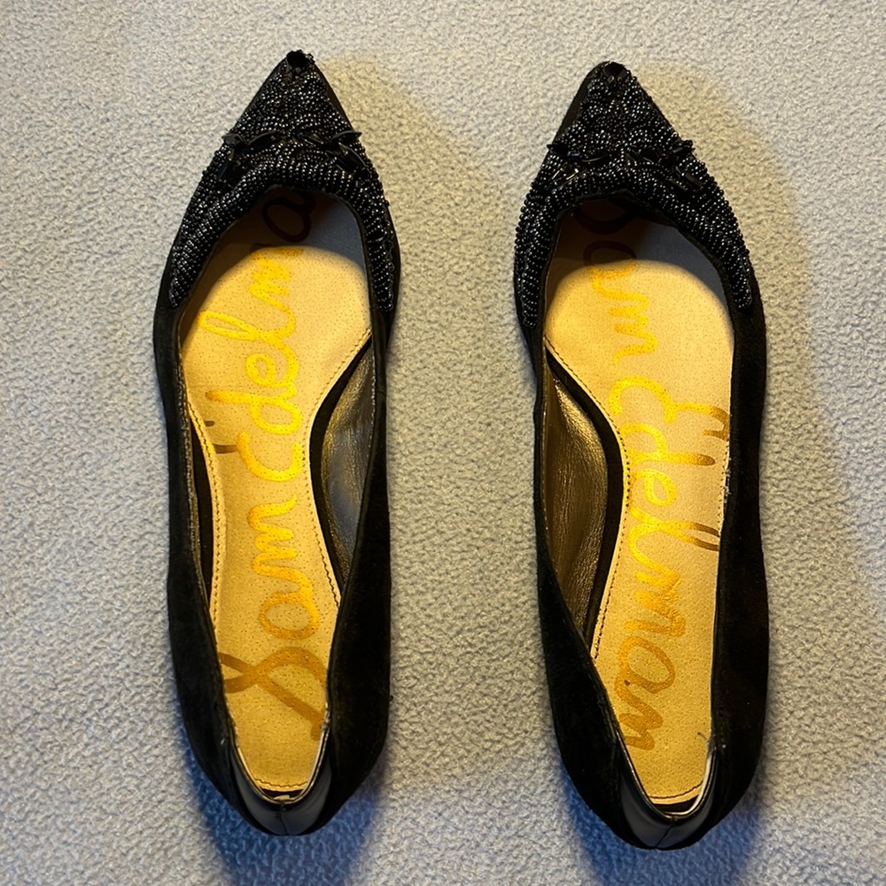 Black Sam Edelman beaded flats size 6